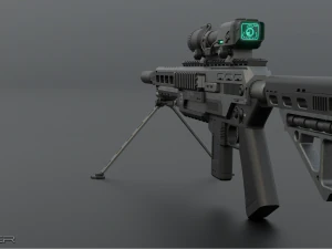 科幻步枪 3D 模型