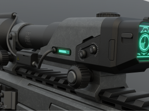 Sci-fi Rifle 3D Модель