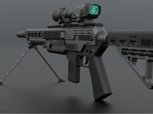 Sci-fi Rifle 3D Модель