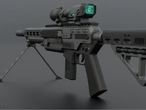科幻步枪 3D 模型