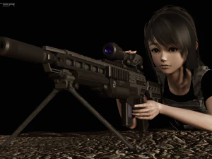 科幻步枪 3D 模型