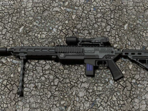 科幻步枪 3D 模型