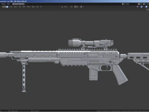 科幻步枪 3D 模型