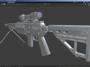 科幻步枪 3D 模型
