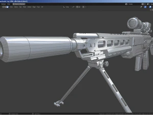 科幻步枪 3D 模型
