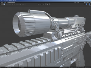 Sci-fi Rifle 3D Модель