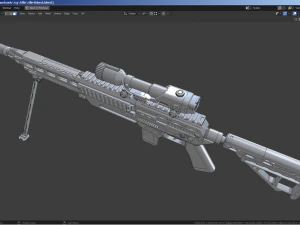科幻步枪 3D 模型