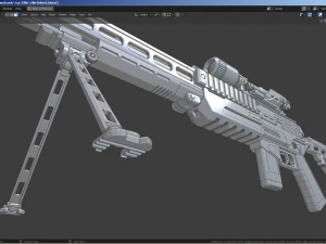 科幻步枪 3D 模型