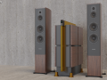 Dynaudio speakers and power amplifier 3D Models