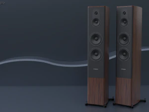 Dynaudio speakers and power amplifier 3D Model