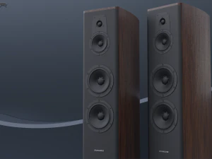 Dynaudio speakers and power amplifier 3D Model