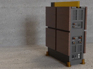 Dynaudio speakers and power amplifier 3D Model