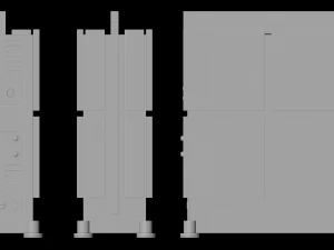 Dynaudio speakers and power amplifier 3D Model