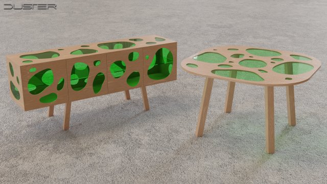 Aquario - designer table and cabinet 3Dモデル .c4d .max .obj .3ds .fbx .stl .blend 