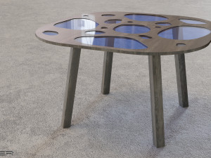 Aquario - designer table and cabinet 3Dモデル