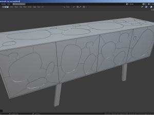 Aquario - designer table and cabinet 3Dモデル