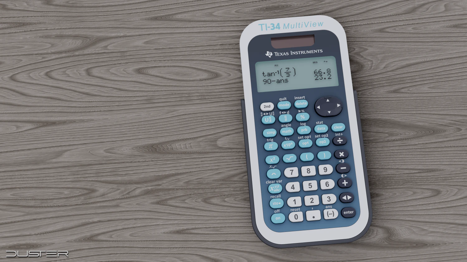 Texas Instruments Scientific Calculator 3D Model .c4d .max .obj .3ds .fbx .stl .blend