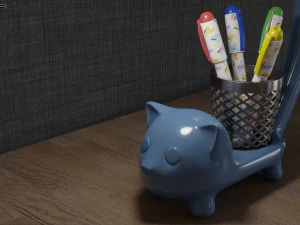 Cat-shaped lamp 3D Model