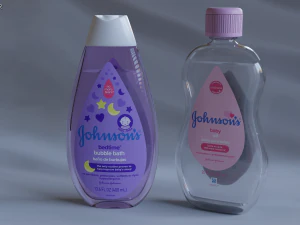 Cosmetics - Baby Oil and Bubble Bath 3D Model