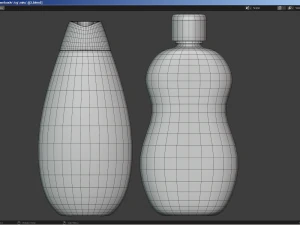 Cosmetics - Baby Oil and Bubble Bath 3D Model