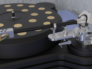 A turntable - gramophone - vinyl record player 3D Модель