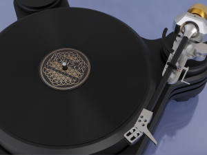 A turntable - gramophone - vinyl record player 3D Модель