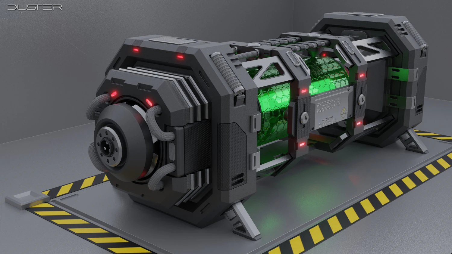 Sci-Fi Device 3D Model .c4d .max .obj .3ds .fbx .stl .blend 