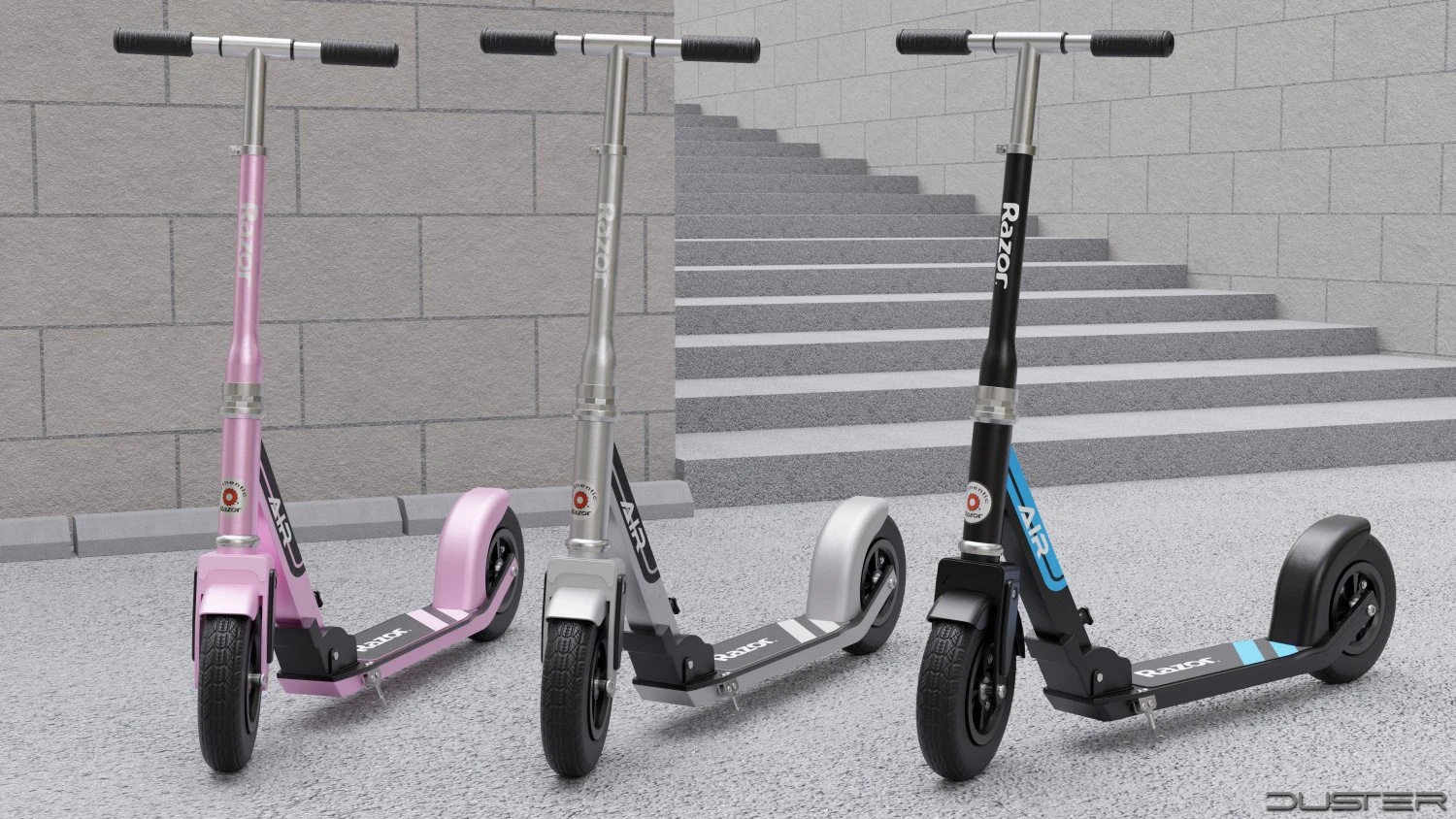 Razor kick scooter 3D Model .c4d .max .obj .3ds .fbx .stl .blend 