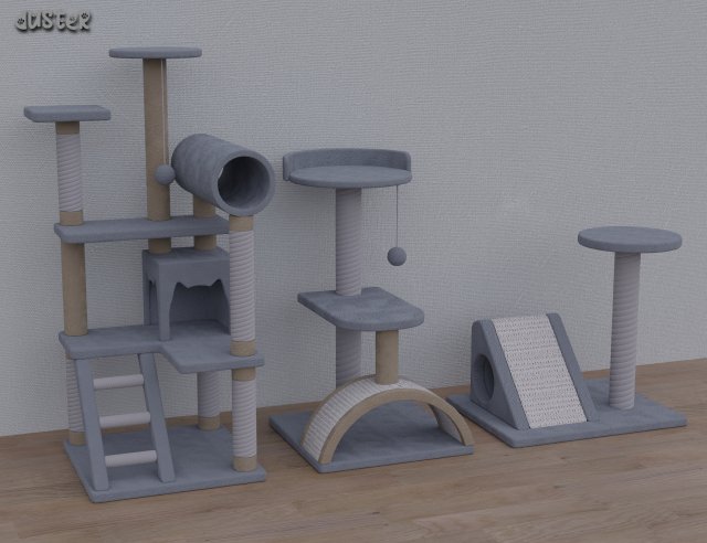 Cat furniture - Cat tree 3D Model .c4d .max .obj .3ds .fbx .stl .blend 