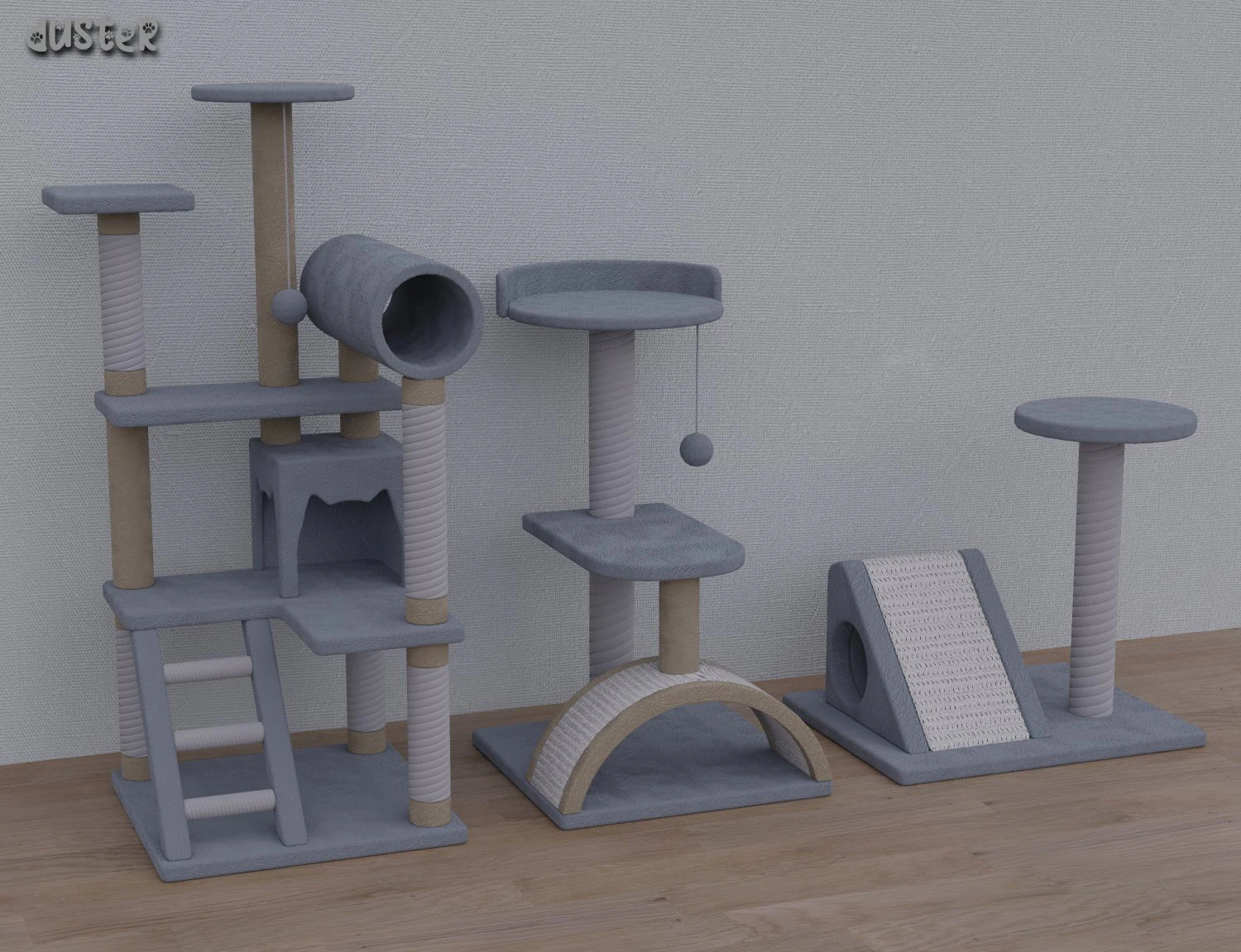 Cat furniture - Cat tree 3D Model .c4d .max .obj .3ds .fbx .stl .blend 
