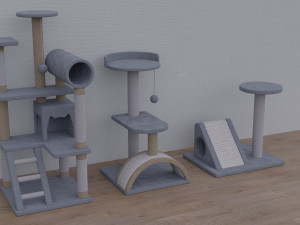 Cat furniture - Cat tree 3D Model