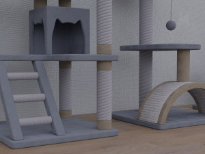 Cat furniture - Cat tree 3D Model