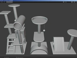 Cat furniture - Cat tree 3D Model