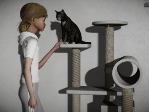 Cat furniture - Cat tree 3D Model