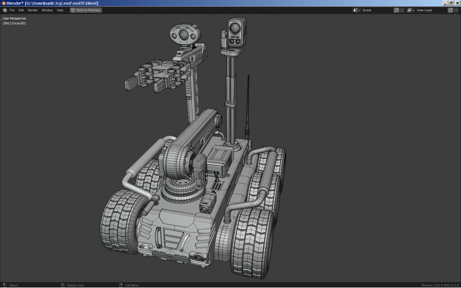 Bomb Disposal Robot Modelo 3D In Não Tripulado 3DExport