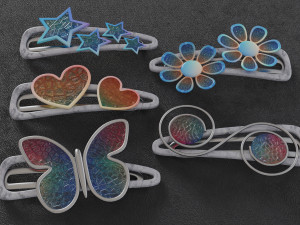 A Set of Hairpins 3D Model