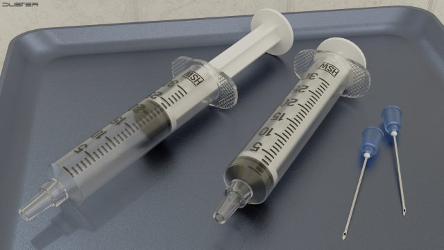 Medical Syringe Modelo 3D .c4d .max .obj .3ds .fbx .stl .blend 