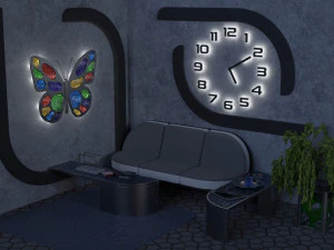 房间一角 3D 模型