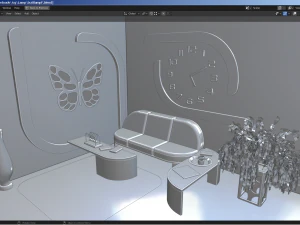 房间一角 3D 模型