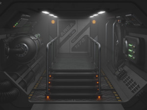 Sci-Fi Corridor 3D Model