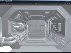 Sci-Fi Corridor 3D मॉडल