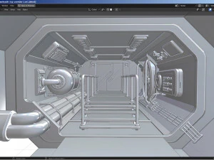 Sci-Fi Corridor 3D Model