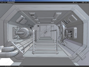 Sci-Fi Corridor 3D मॉडल