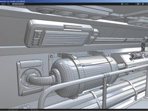 Sci-Fi Corridor 3D Model