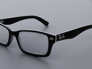 Ray-Ban glasses and case 3D Модель