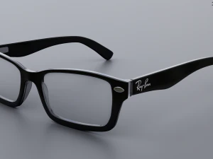 Ray-Ban glasses and case 3D Model