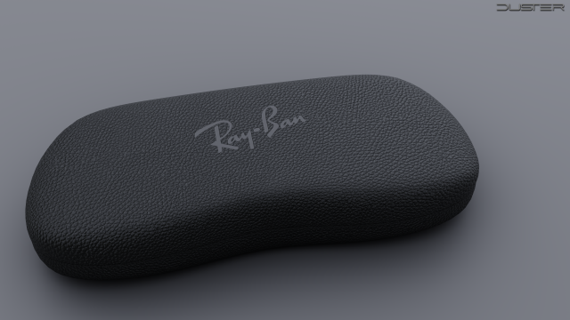 Ray Ban glasses and case 3D in 3DExport
