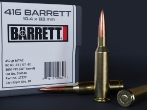Bullet and Box - Barrett 3D Model