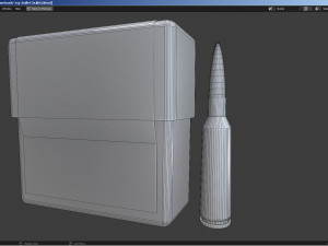 Bullet and Box - Barrett Modello 3D
