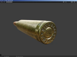 Bullet and Box - Barrett 3D Model